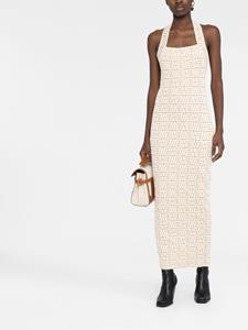 Balmain Jurk met halternek - Beige