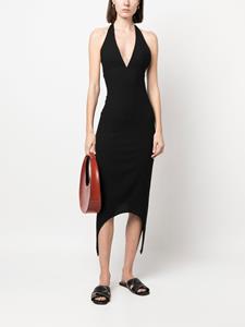 Patou Midi-jurk met halternek - Zwart