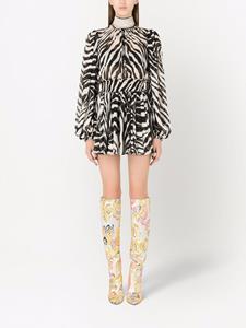 dolce&gabbana Dolce & Gabbana Mini-jurk met pofmouwen - Zwart