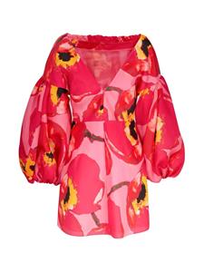 carolinaherrera Carolina Herrera Jurk met pofmouwen - Roze
