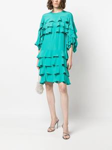 Rochas Shiftjurk met ruches - Groen