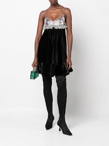 Paco Rabanne Tweekleurige mini-jurk - Zwart