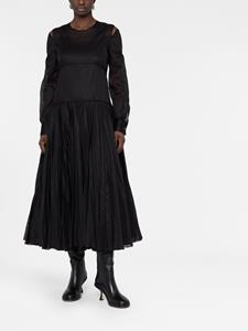 jilsander Jil Sander Geplooide midi-jurk - Zwart