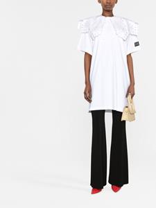 Patou T-shirtjurk met afneembare kraag - Wit