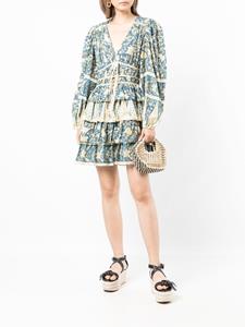 ullajohnson Ulla Johnson Mini-jurk met bloemenprint - Blauw