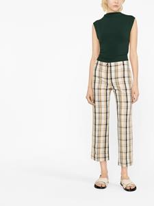 albertobiani Alberto Biani Geruite pantalon - Beige