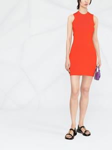 victoriabeckham Victoria Beckham Ribgebreide mini-jurk - Oranje
