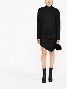 theattico The Attico Blousejurk met asymmetrische afwerking - Zwart