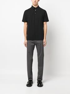 Zanone Katoenen poloshirt - Zwart