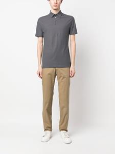 Zanone Ice katoenen poloshirt - Grijs