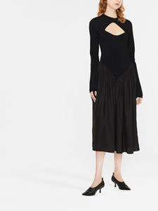 stellamccartney Stella McCartney Midi-jurk met vlakken - Zwart