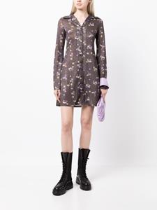 natashazinko Natasha Zinko Mini-jurk met bloemenprint - Grijs