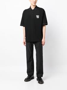 izzue Poloshirt met logopatch - Zwart