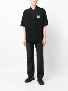 Izzue Poloshirt met logopatch - Zwart