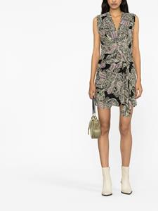 IRO Mini-jurk met paisley-print - Zwart