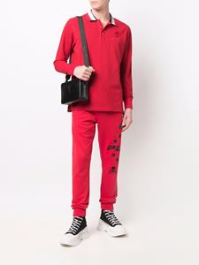 philippplein Philipp Plein Poloshirt met doodskopprint - Rood