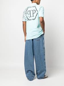 philippplein Philipp Plein Poloshirt met logoprint - Blauw