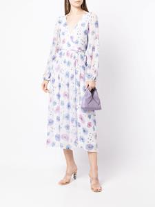 LoveShackFancy Wikkeljurk met bloemenprint - Blauw