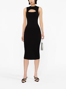 victoriabeckham Victoria Beckham Uitgesneden midi-jurk - Zwart