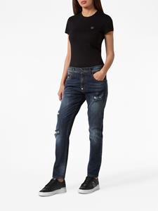 philippplein Philipp Plein Gerafelde jeans - Blauw