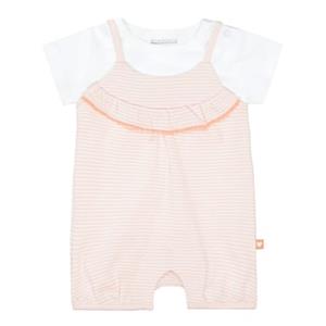 Staccato romper+Shirt zacht peach gestreept