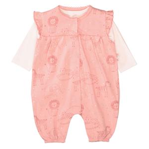 Staccato Romper+shirt peach gedessineerd
