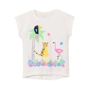 name it T-Shirt Nmfvigea White Alyssum Animals