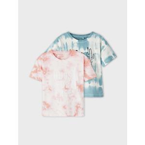 name it T-shirt Nmfhalo 2-pack Georgië Peach