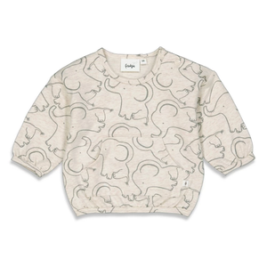 Feetje Sweatshirt Elephant Natuur Melange