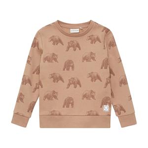 TOM TAILOR Sweatshirt mit Allover-Print Bären beige