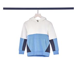 Tom Tailor Sweatshirt color bloked hoody light blauw