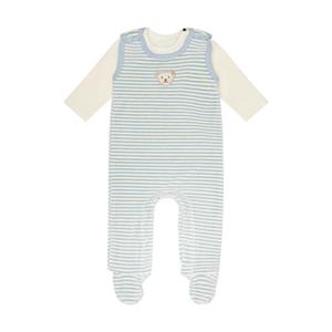 Steiff Strampler-Set stripes celestail blue