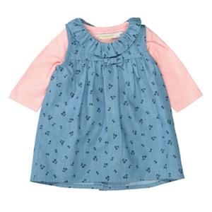 STACCATO Jurk+shirt middenblauw denim met patroon