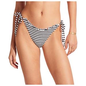 Seafolly - Women's Sorrentostripe Tie Side Rio - Bikinibroekje, grijs