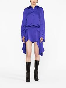 The Attico asymmetric-hem shirt dress - Paars