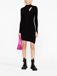 Versace Ribgebreide mini-jurk - Zwart