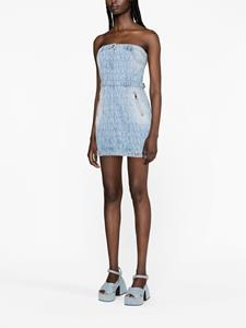 Versace Versace Allover denim mini-rok - Blauw