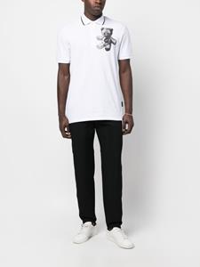 philippplein Philipp Plein Poloshirt met teddybeerprint - Wit