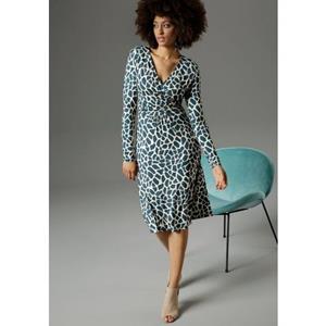 Aniston SELECTED Jerseykleid, mit farbigem animal-print