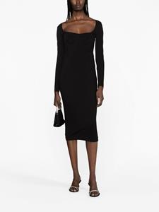 PINKO Midi-jurk met korsetdetail - Zwart
