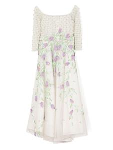 saiidkobeisy Saiid Kobeisy Jurk met tulen detail - Wit