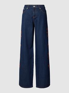 Jeans met motiefstitching, model 'STARS'
