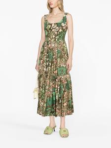 ladoublej La DoubleJ Midi-jurk met bloemenprint - Groen