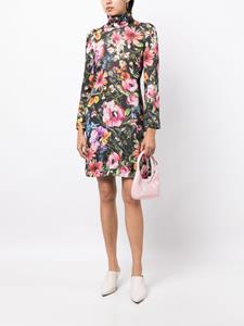 JANE Romeo mini-jurk met bloemenprint - Zwart