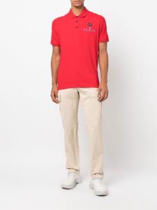 philippplein Philipp Plein Poloshirt met logoplakkaat - Rood