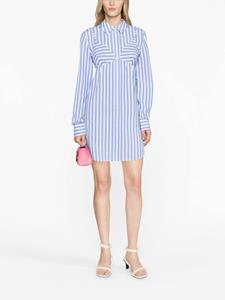 STAUD Alita striped poplin shirtdress - Blauw