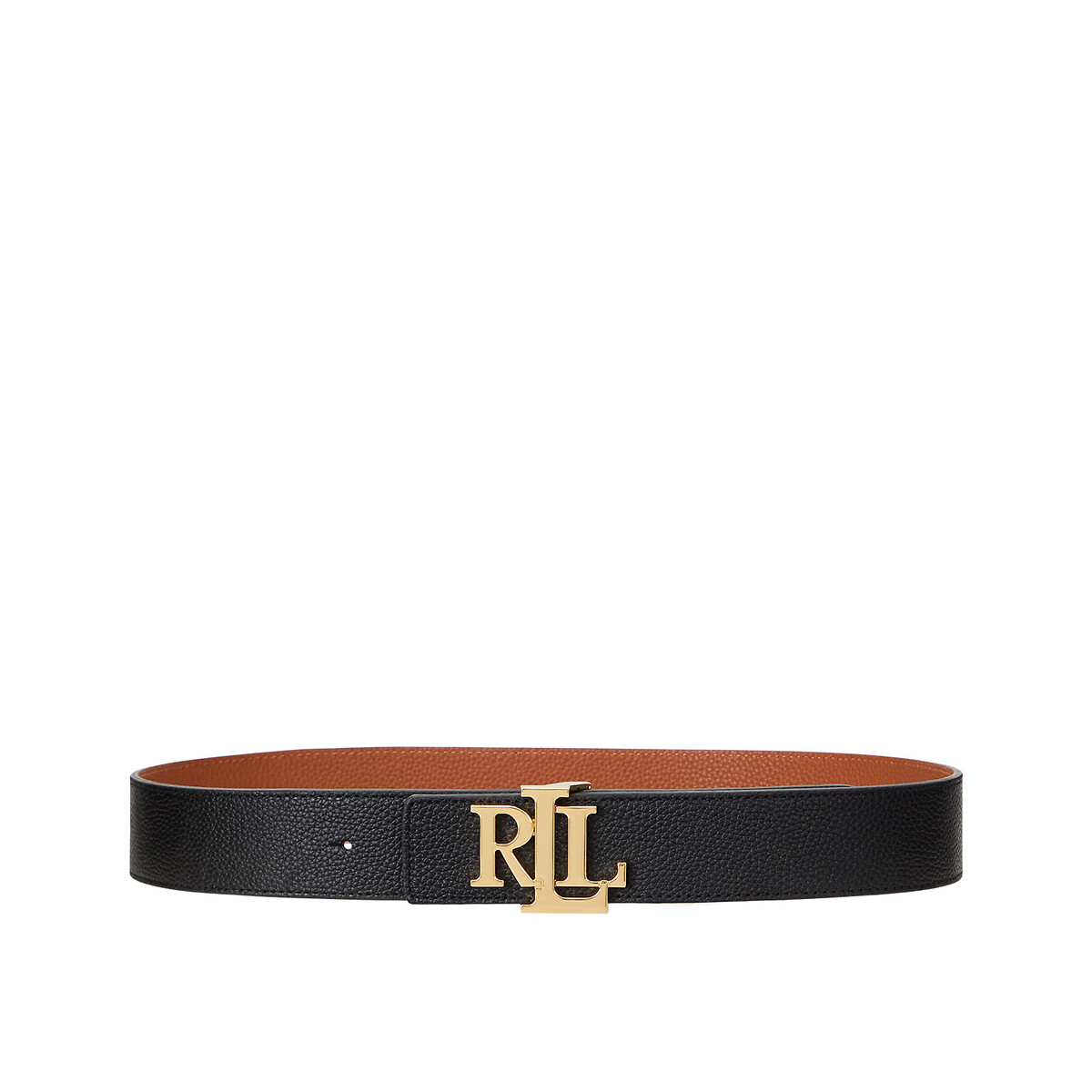 Lauren Ralph Lauren Leren riem met pinsluiting in metallic