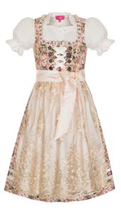 Kinder Dirndl altrosa creme geblümt Ramona 141007