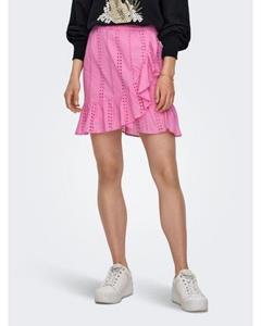 Only Onldonna short emb skirt wvn pink