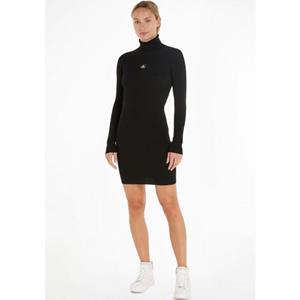 Calvin Klein Jeans Strickkleid "BADGE ROLL NECK SWEATER DRESS"